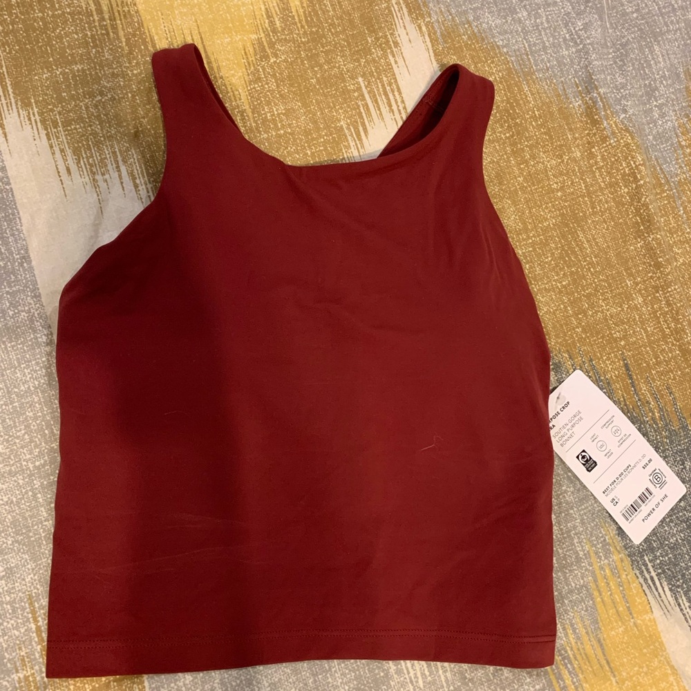Athleta Burgundy Tank Top bra nwt